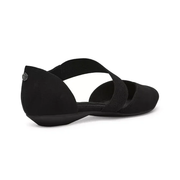 Anne Klein Obila Flats Women's US 7 Black Asymmetrical Strap Slip On HAWK3018 - Picture 9 of 14